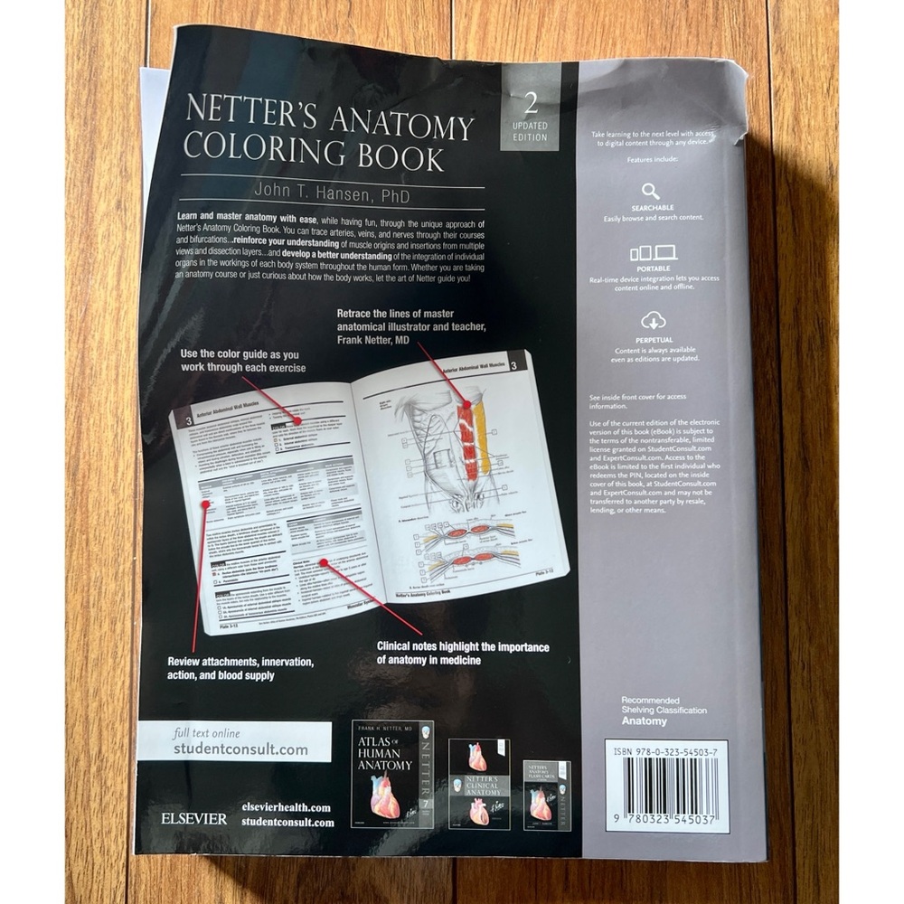 Netter's Anatomy Coloring Book - 3”2nd Updated Edition - Picture 4 of 4